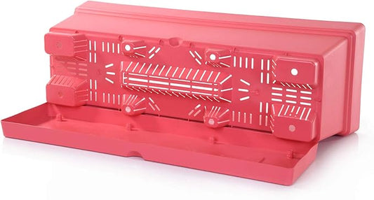 Mintra Window Box Planter, Window Planter Box for Indoor Outdoor Use, Rectangular Pots with Saucers & Drainage Holes, Decorative Plant Pots for Window Sill, Shelf, Desktop, 19" Wx6.75 H, Coral