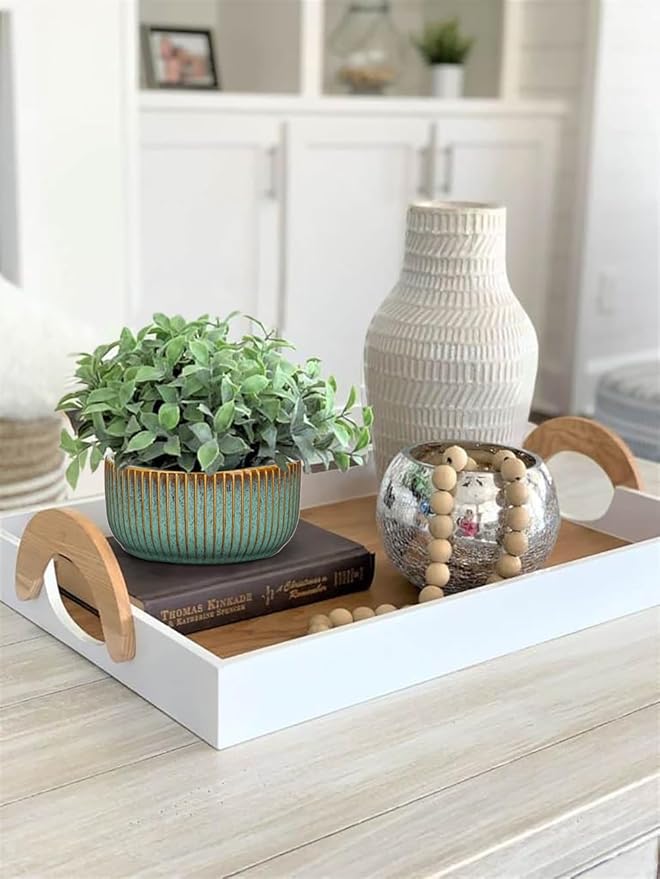 Plant Pots Indoor with Drainage Hole 6 inch Ceramic Plant Pot Grey Blue Succulent Pot Small Round Planters for Indoor Outdoor Plants Bonsai Bowl Decorative Flower Pots for Orchid Cactus Snake Plant