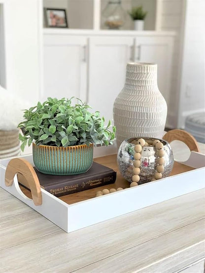 Plant Pots Indoor with Drainage Hole 6 inch Ceramic Plant Pot Grey Blue Succulent Pot Small Round Planters for Indoor Outdoor Plants Bonsai Bowl Decorative Flower Pots for Orchid Cactus Snake Plant