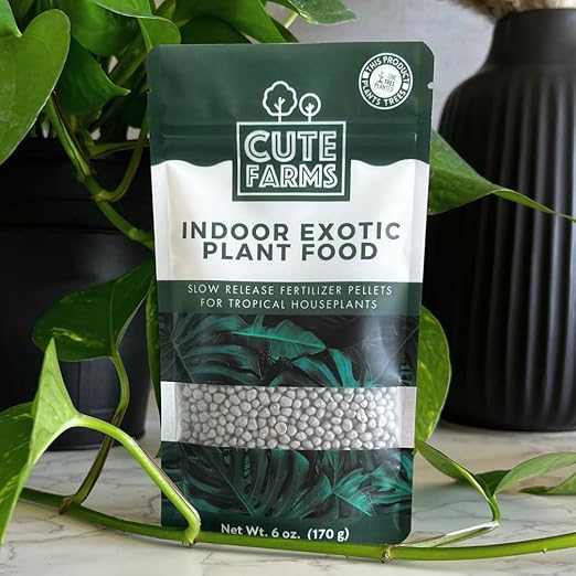 Indoor Slow Release Fertilizer Pellets for Houseplants & Outdoor Pot Plants - All-Purpose Fertilizer (6 oz) Resealable Bag Cute Farms