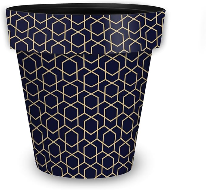 Briarwood Lane Blue Geometric Medium Planter