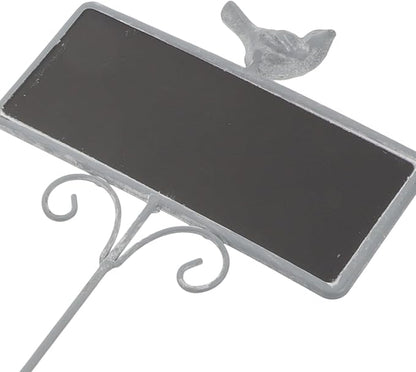 Metal Plant Label Garden Markers Bird Planting Garden Stake Signs Chalkboard Succulent Label for Outdoor Nursery Tags