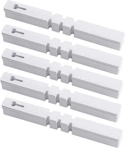 KINJOEK 1200 PCS White Plant Labels Tags, Plastic Adjustable Wrap Around Waterproof Hanging Garden Tree Name Tags, 2x20cm Strip Plant Tag for Identifying Various Outdoor Nursery Plants Flowers