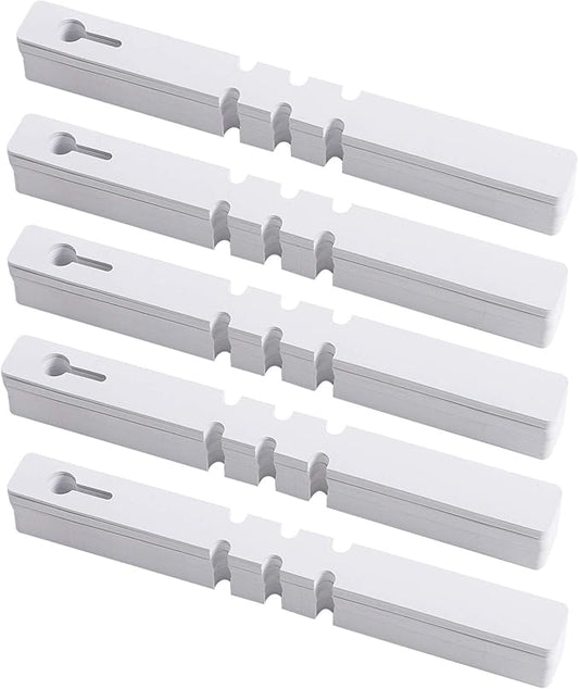 KINJOEK 1200 PCS White Plant Labels Tags, Plastic Adjustable Wrap Around Waterproof Hanging Garden Tree Name Tags, 2x20cm Strip Plant Tag for Identifying Various Outdoor Nursery Plants Flowers