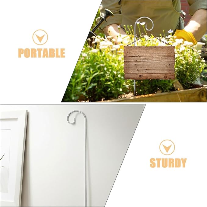 Milisten 10Pcs Heavy Duty Shepherd Hooks for Outdoor Use Portable Plant Label Hangers Simple Installation Garden Markers for Flower Pots and Bonsai for Bird Feeders and Decor