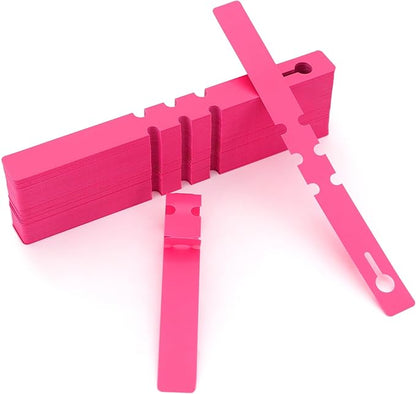 200 Pcs Plant Labels Tags, Plastic Markers Tree Tags for Outdoor, Waterproof Warp Around Hanging Name Tags for Nursery Garden (Pink)
