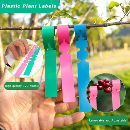 120PCS Plant Labels Tree Tags, Wrap Around Hanging Plant Tags and Labels for Outdoor Plants Waterproof, Garden Markers for Seedlings with Permanent Marker Pens