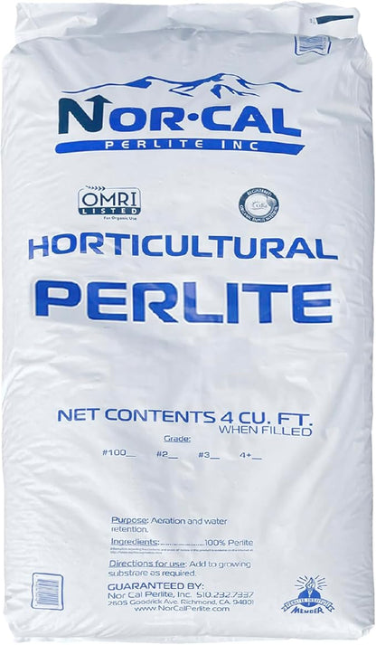 Norcal Perlite Horticultural Organic Certified Premium Screened Coarse – Garden Indoor Outdoor Plants – Soil Additive Better Aeration and Drainage - 4 Cubic Feet (103 Quarts) 1 Bag