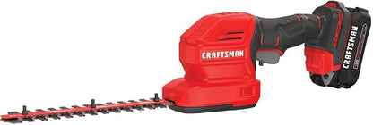 CRAFTSMAN V20 4 In. Cordless Handheld Grass Trimmer and 8 In. Mini Hedge Trimmer, Battery and Charger Included, Rechargeable 2 in 1 Grass Shear and Bush Trimmer (CMCSS800C1)