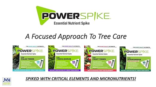 Power Spike for EVERGREENS, Fertilizer Spike. Essential Nutrient Spike Fortified with Iron to Feed All Types of evergreens and Address Common Deficiencies (10 Spikes - 3.2 lbs) (10)