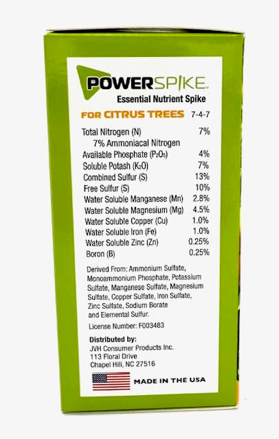 for Fruit Trees. Essential Nutrient Spike formulated to Feed All Types of Fruit Trees (Apple, Peach, Orange, Lemon, Lime, etc.) and Address Common Deficiencies (30 Spikes - 9.6 Lbs)
