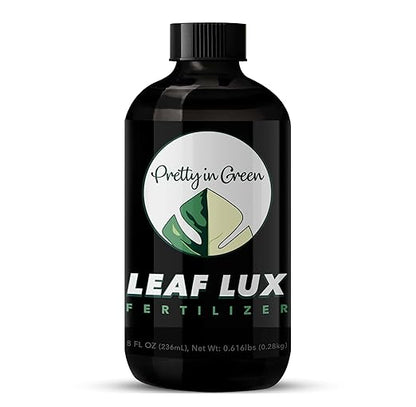 Premium Concentrated Liquid Fertilizer - Makes 40gal - Leaf LUX by Pretty in Green - All Plants All Media LECA, Soil - Indoor Plants