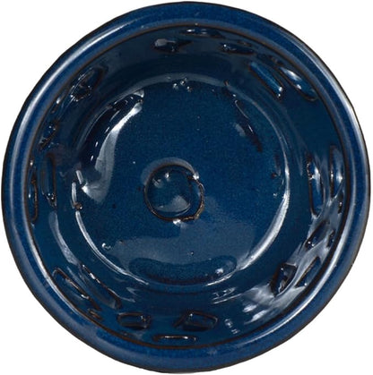 W&W Orchid Pot with Holes and Saucer for Repotting, Blue, 5 Inch