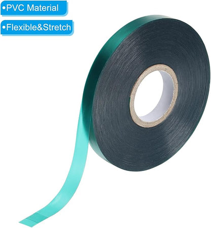 PATIKIL Stretch Tie Tape 1/2" x147', PVC Ribbon for Garden Branches Climbing Plants Patio Flower, Clear Green
