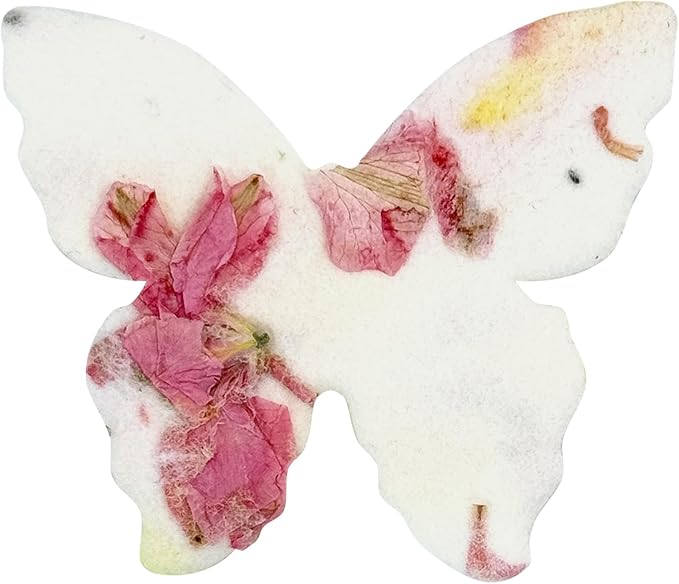 50pcs Small Pink & Yellow Butterfly Seed Paper – Plantable & Writable Wildflower, Gift for Mom This Mother’s Day, Use for Shower Favors, Weddings, Party Favors or Life Events