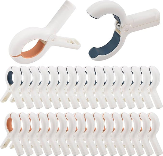 32 PCS 3.7'' Garden Clips Greenhouse Clamps - Large Greenhouse Clips, Heavy Duty Clip for Plant Cover & Shade Cloth on Garden Hoop, Large Open Strong Grip Clamps for Plant Support Netting Cover Film