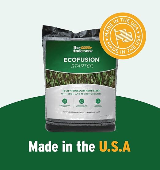 The Andersons Professional Ecofusion™ Starter 16-21-4 Biosolid Fertilizer with Iron and Micronutrients 18 lb. Bag - Covers up to 5,000 sqft.