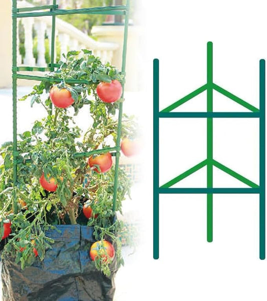 Adjustable Modular Plant Support Frame, 2026 New Garden Raised Bed Planter Heavy Duty Steel Tomato Trellis Kit, Upgrade Plant Support Tower Stakes Provides Support for Climbing Plants (1, Green)