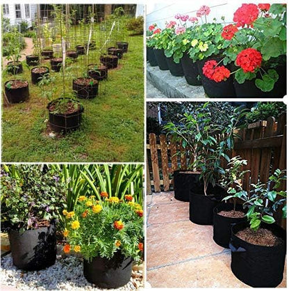 12-Pack 10 Gallon Plant Grow Bags Heavy Duty Thickened Nonwoven Fabric Pots with Handles