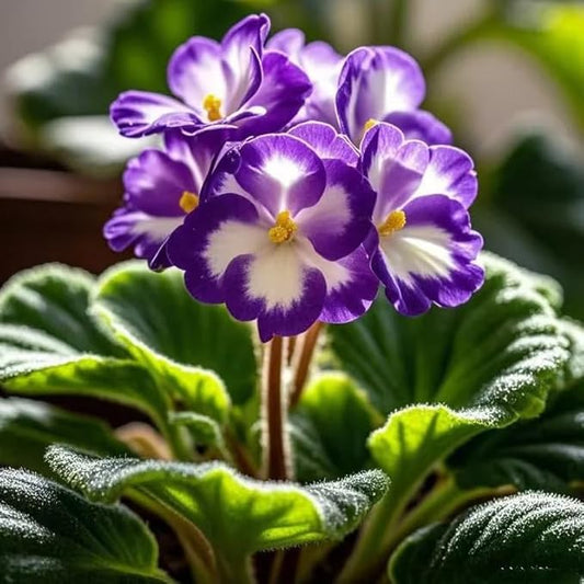 50 Saintpaulia Flower Seeds for Planting, Mixed Color Rare African Violet Seed, Perennial Non-GMO African Violet Seeds for Small Garden Border, Home Outdoor
