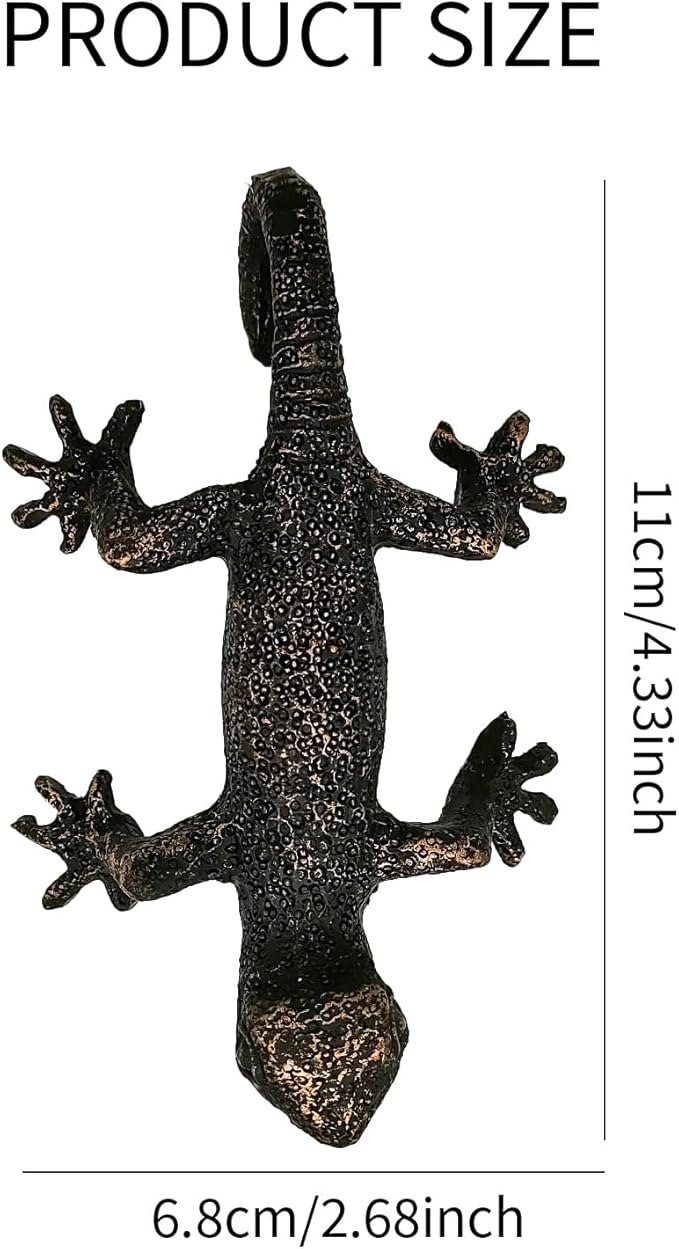 Gecko Plants Pot Hanger Flower Pot Decorations Pot Hugger Resin Statue Sculptures Climbing Lizard Flower Figurine for Garden Outdoor Fairy Garden Fence Lawn Gecko Ornaments Home Office Decoration