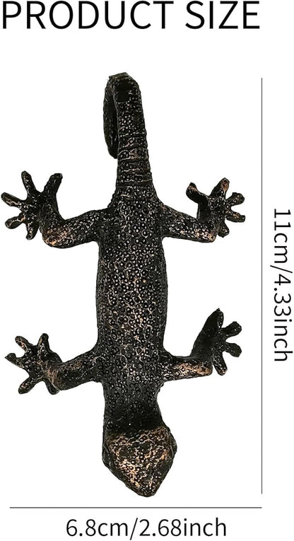 Gecko Plants Pot Hanger Flower Pot Decorations Pot Hugger Resin Statue Sculptures Climbing Lizard Flower Figurine for Garden Outdoor Fairy Garden Fence Lawn Gecko Ornaments Home Office Decoration