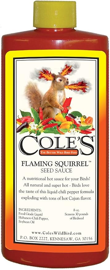 Cole's Wild Bird Products FS08 Flaming Squirrel Seed Sauce, 8-Ounce