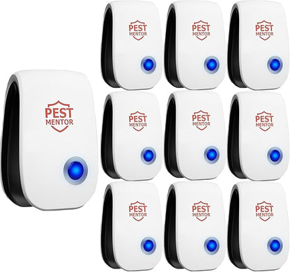 Ultrasonic Pest Repellent-10 Packs, Pest Control Insect Repeller for Bugs, Mouse, Mosquito, Roach, Rodent, Spider, Family Friendly Pest Control for Home Office Kitchen