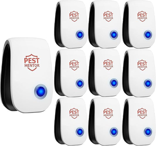 Ultrasonic Pest Repellent-10 Packs, Pest Control Insect Repeller for Bugs, Mouse, Mosquito, Roach, Rodent, Spider, Family Friendly Pest Control for Home Office Kitchen