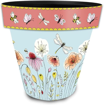 Briarwood Lane Spring Planter 8.5" x 8.5" x 8.5" Wildflowers Small for Spring Planter