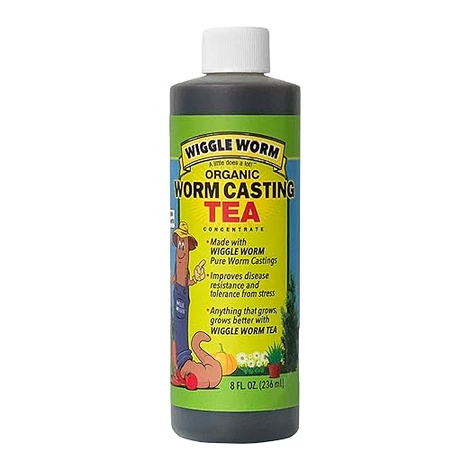 Pure Worm Castings Tea, 8 fl oz - Organic Liquid Fertilizer and Soil Amendment Concentrate for Indoor and Outdoor Plants