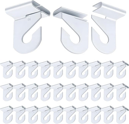 30 Pairs Drop Ceiling Hooks Heavy Duty Drop Ceiling Hook for Hanging Ceilings Hanging Hook Ceiling-Grid Hangers Ceilings Hooks for Classroom Hang Plants & Decorations Classroom Grid Office Wedding