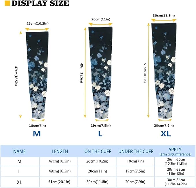 Binienty Unisex Arm Sleeves for Driving, Golf, Cycling, Sports, UV Protector Cooling Arm Sleeves Cover