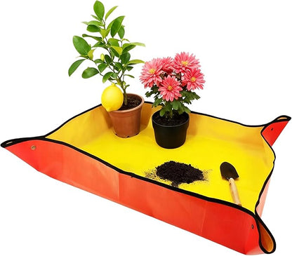 Portable Repotting Mat Suitable for Plant Transplanting and Potting Soil Easy to Store Leak-Proof and Waterproof Design.Makes Repotting Easier.The Best Gift for Gardening Enthusiasts 26" x 26"