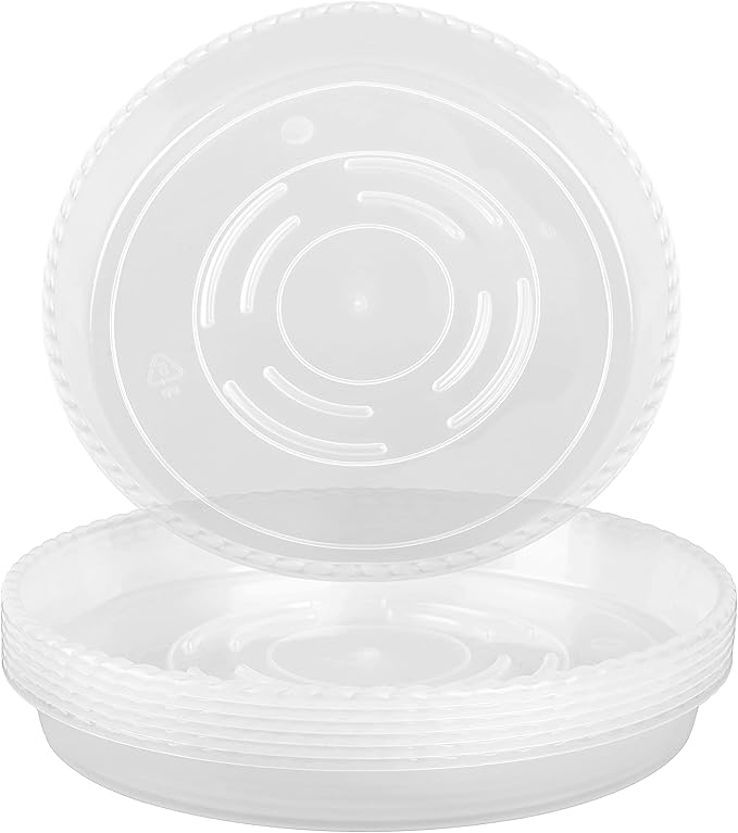 6 Pack of 6 Inches Plant Saucers, Plant Trays for Pots, Plant Drip Trays Saucers, Thicker, Stronger