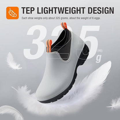 HISEA Women's Ankle Rain Boots Waterproof Rubber Garden Shoes Outdoor