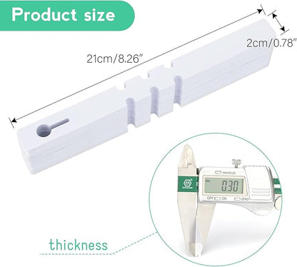 KINGLAKE 200 Pcs White Plastic Plant Tree Tags Nursery Garden Lables 2x20cm Wrap Around Hanging Tags Nursery Garden Stakes Large Writing Surface
