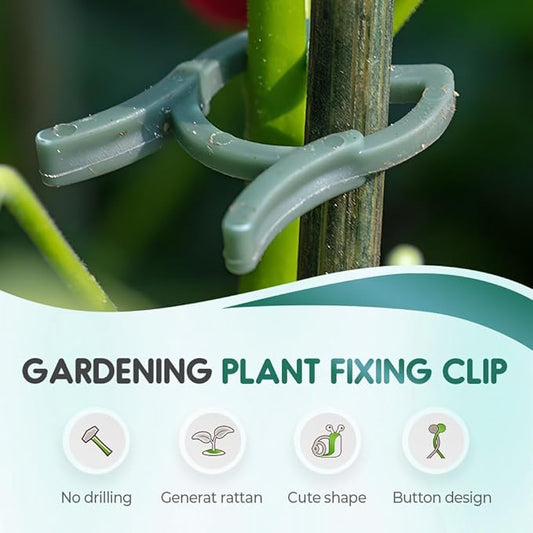 2026 Upgraded Plant Support Clips, Orchid Clips Plant Clip for Climbing Plants, Reusable Trellis Garden Clip for Tomatoes Cucumbers Grapes Vegetables Flower Vines Grow Upright (50, S)