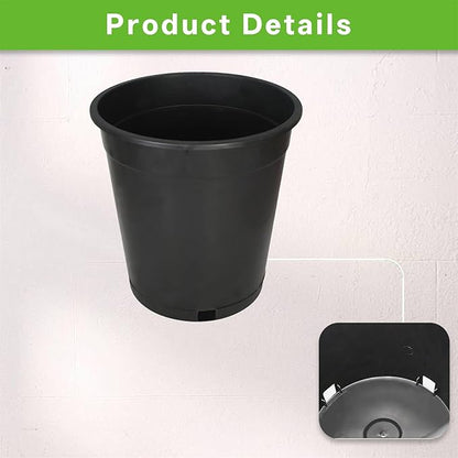10 Packs 5 Gallon Flexible Nursery Pot Plastic Gallon Pots for Plants Suitable for Indoor and Outdoor