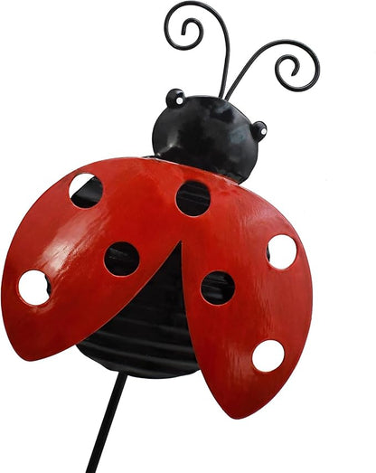 Morning View Bee Butterfly Dragonfly Ladybug Garden Stakes Decorative Set of 4 Metal Insect Yard Stake Outdoor Spring Lawn Ornaments Yard Art Patio Pathway Flower Pot Outside 16 Inch Tall