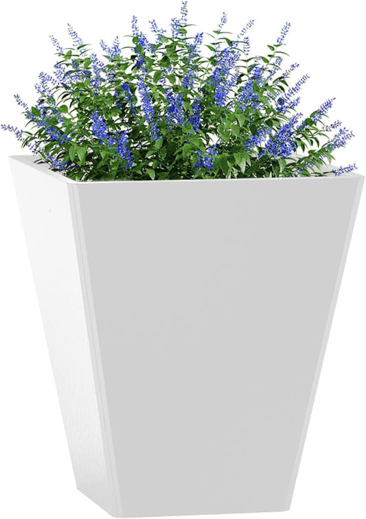14 Inch Planters for Outdoor Plants, Large Tall Outdoor Flower Pots with Drainage Holes for Front Porch Patio Backyard Plants