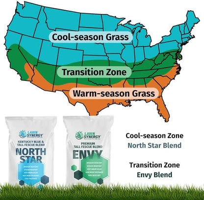 Envy Turf Type Tall Fescue Grass Seed (50 lbs.) - 100% Weed Free - Drought Tolerant - Non-Returnable