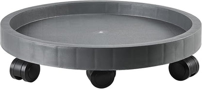 20.5 Inch Planter Caddies Rolling Saucer Caddy with Wheels, Heavy Duty Wheeled Stand for Potted Plant, Round Coaster Roller Base Tray with Casters, Flower Pot Dolly Holder for Indoor Outdoor