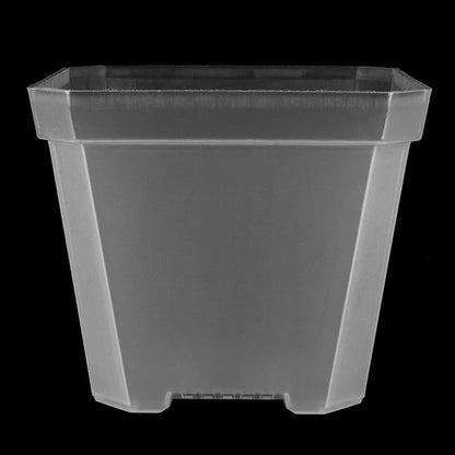 JOIKIT 60 Pack 4 Inch Clear Square Nursery Pot, Plastic Plant Starter Pot with Drainage Hole, Seedling Nursery Transplant Planter for Indoor, Outdoor, Garden, Office, Balcony