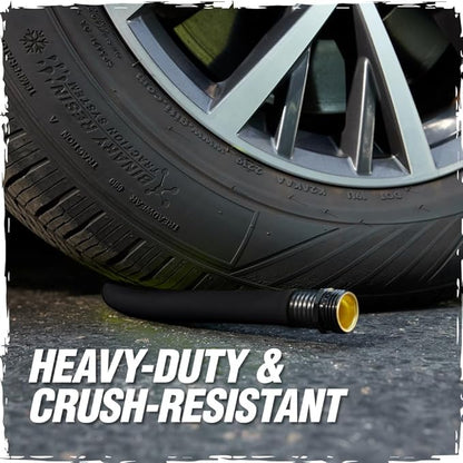 Rugged Rhino Heavy Duty Flexible Light Weight Garden Hose, 100ft x 5/8in, 4 Layer Leakproof Outdoor Gardening Tools, Watering Supplies, Powerful Water Pressure for Lawn, Flowers, Black Orange