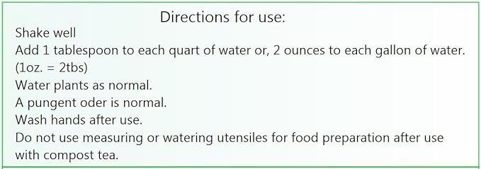 Super Compost Tea_P (16oz - 1 Pint) Natural and Organic for Plant Food Fertilizer and Growth Efficiency.