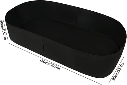 Firlar Fabric Raised Garden Bed, Fabric Raised Planting Bed Grow Bag, Fabric Pots Planting Pots for Herb Plants Flowers Vegetables, Black (35.4x70.8 Inch)