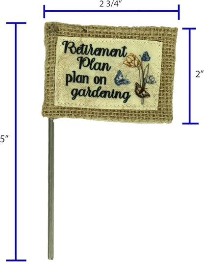 Abbey & CA Gift Retirement Plan Flag Flower Pick
