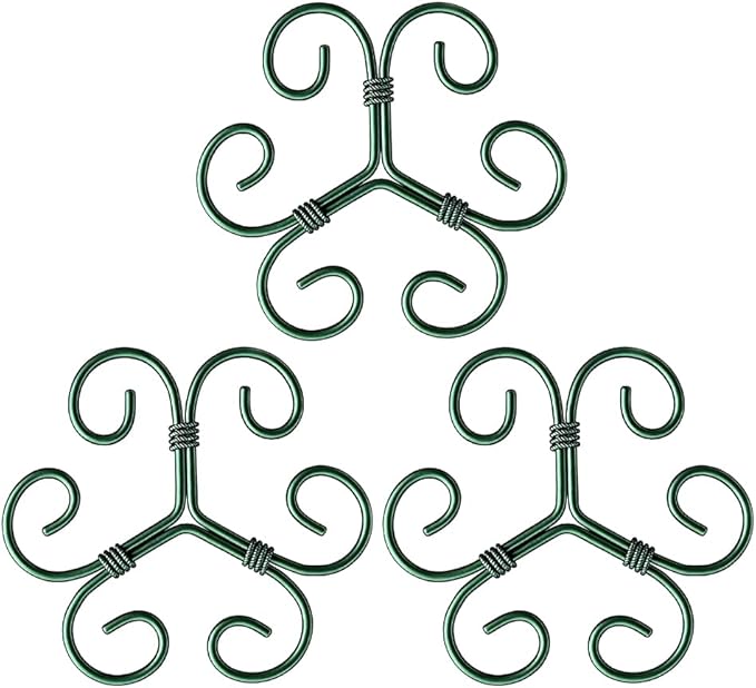 Plant Stem Support Set, 2025 New Reusable Plastic Climbing Plant Support Plant Trellis 3/6 Pcs, Upgrade Climbing Houseplant Support Stakes for Indoor Plants Stem Holder (3, Green)