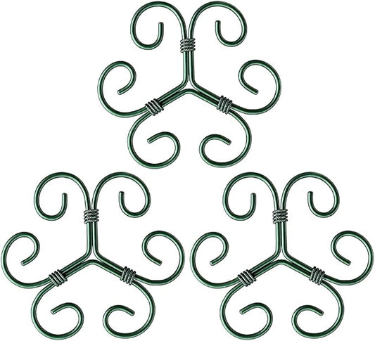 Plant Stem Support Set, 2025 New Reusable Plastic Climbing Plant Support Plant Trellis 3/6 Pcs, Upgrade Climbing Houseplant Support Stakes for Indoor Plants Stem Holder (3, Green)
